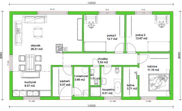 Kliknutím zvětšíte EKONOMY 103 - půdorys