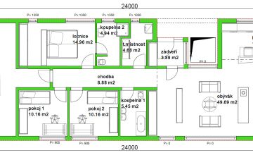 Kliknutím zvětšíte KLASIK 159 - půdorys