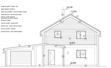 Alfahaus - rodinný dům na Berounsku, systém ALFA DIFU, půdorys pohled severozápadní