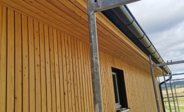 Výstavba rodinného nízkoenergetického domu na Strakonicku, zakázková výroba Alfahaus