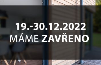 Od 19. do 30. prosince máme zavřeno