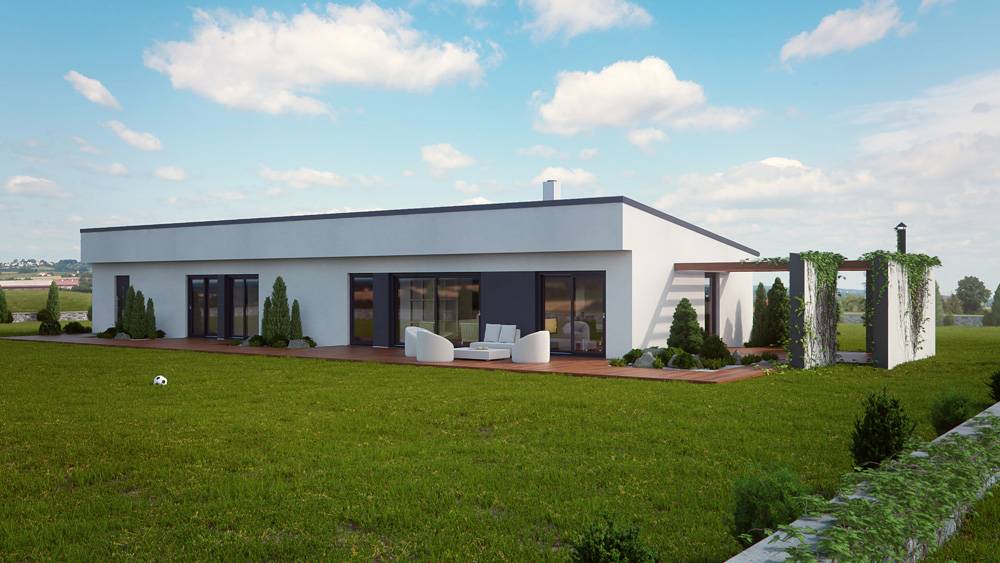Dřevostavba na klíč KLASIK 159, 5KK s garáží, 159m2